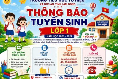 Trường tiểu học Tô Hiệu thông báo tuyển sinh lớp 1